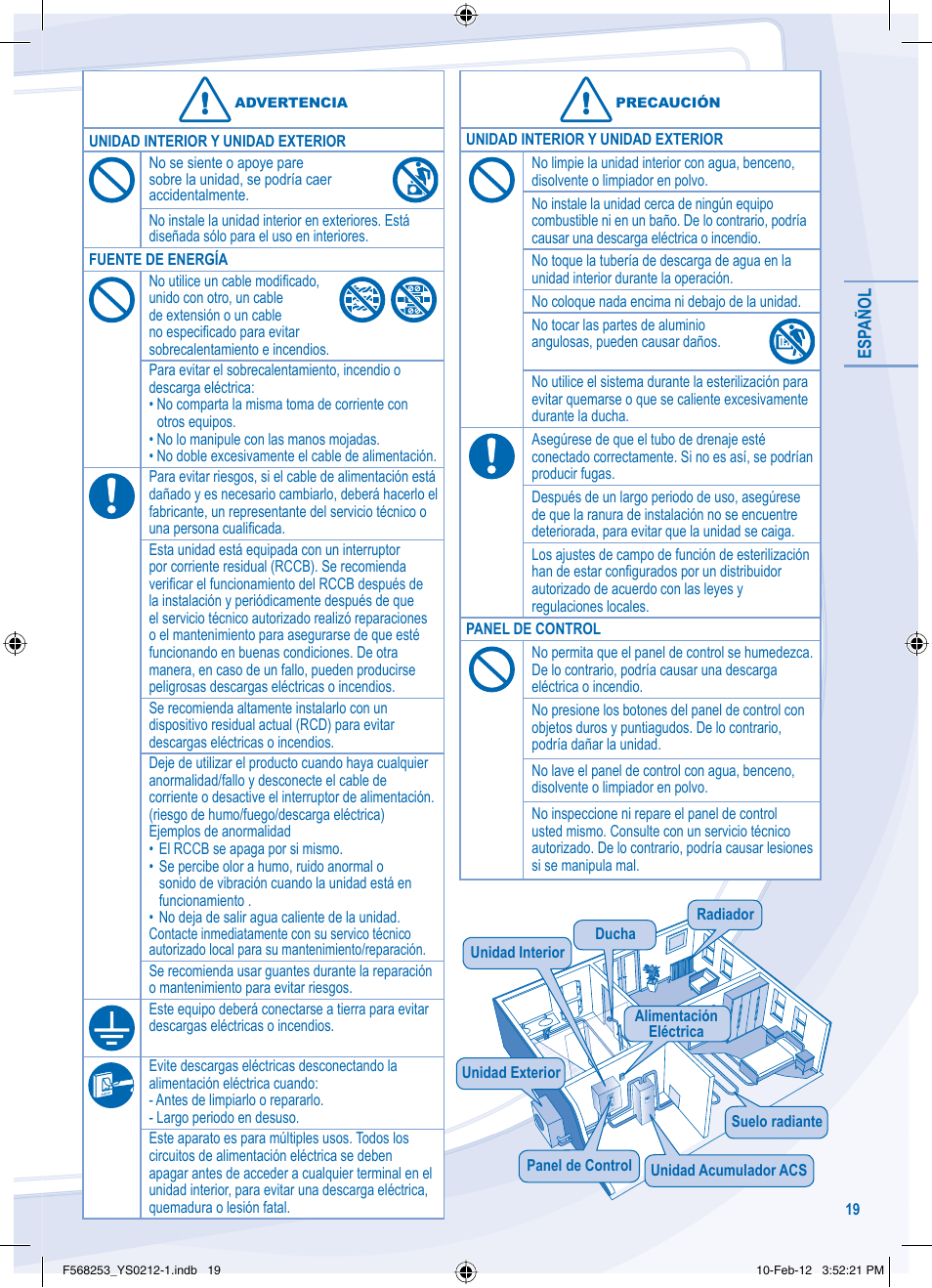 Panasonic WHUH09DE5 User Manual | Page 19 / 76