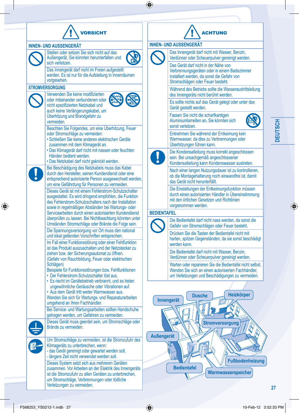 Panasonic WHUH09DE5 User Manual | Page 27 / 76