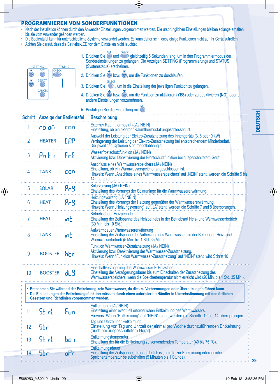 Panasonic WHUH09DE5 User Manual | Page 29 / 76