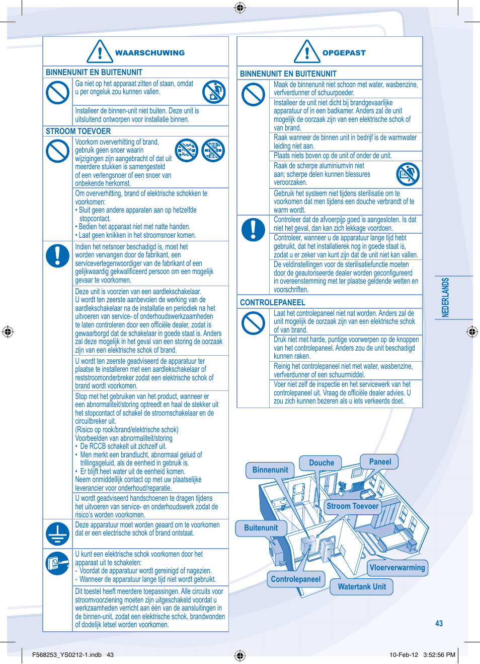 Panasonic WHUH09DE5 User Manual | Page 43 / 76