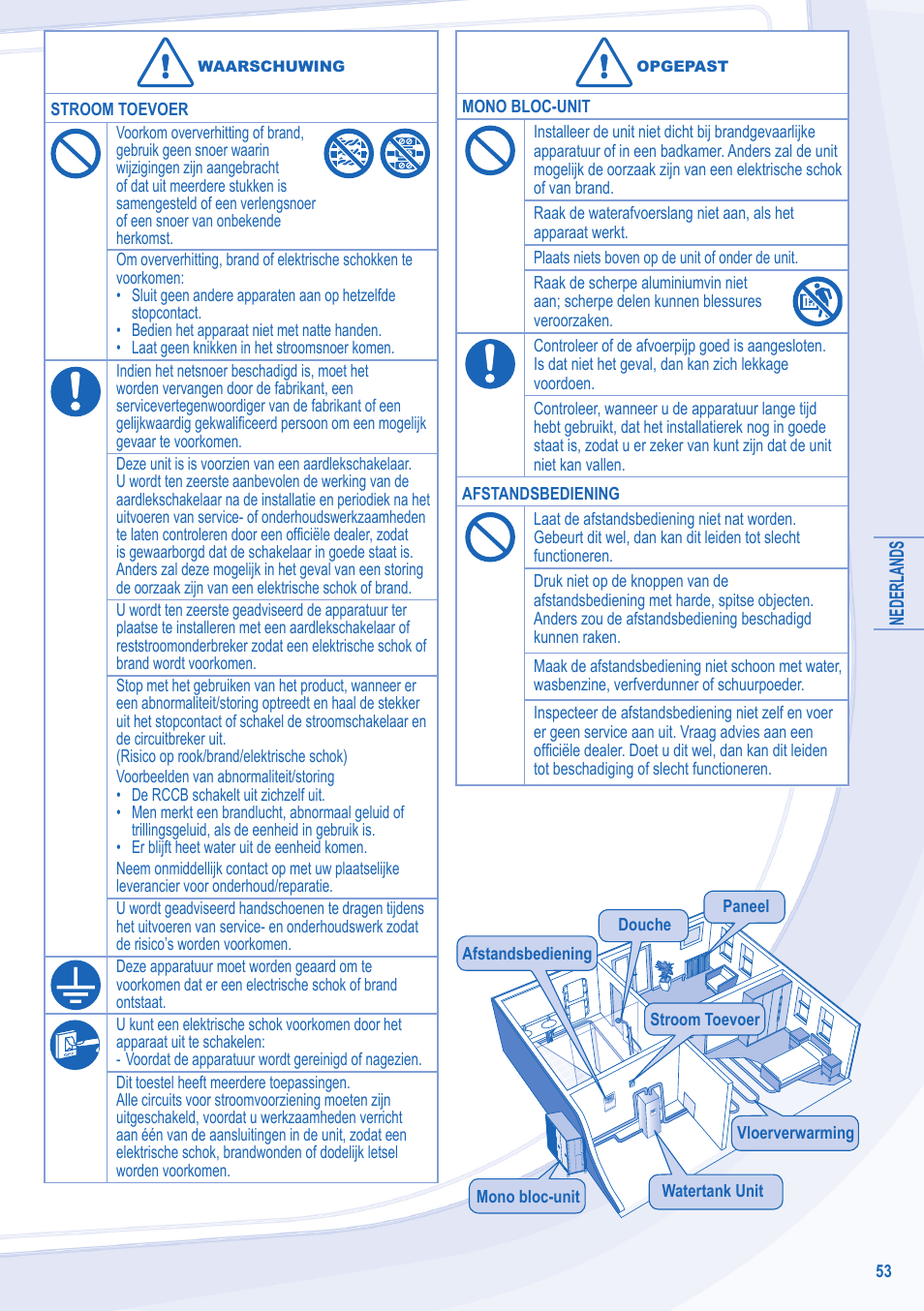 Panasonic WHMXC09D3E5 User Manual | Page 53 / 92