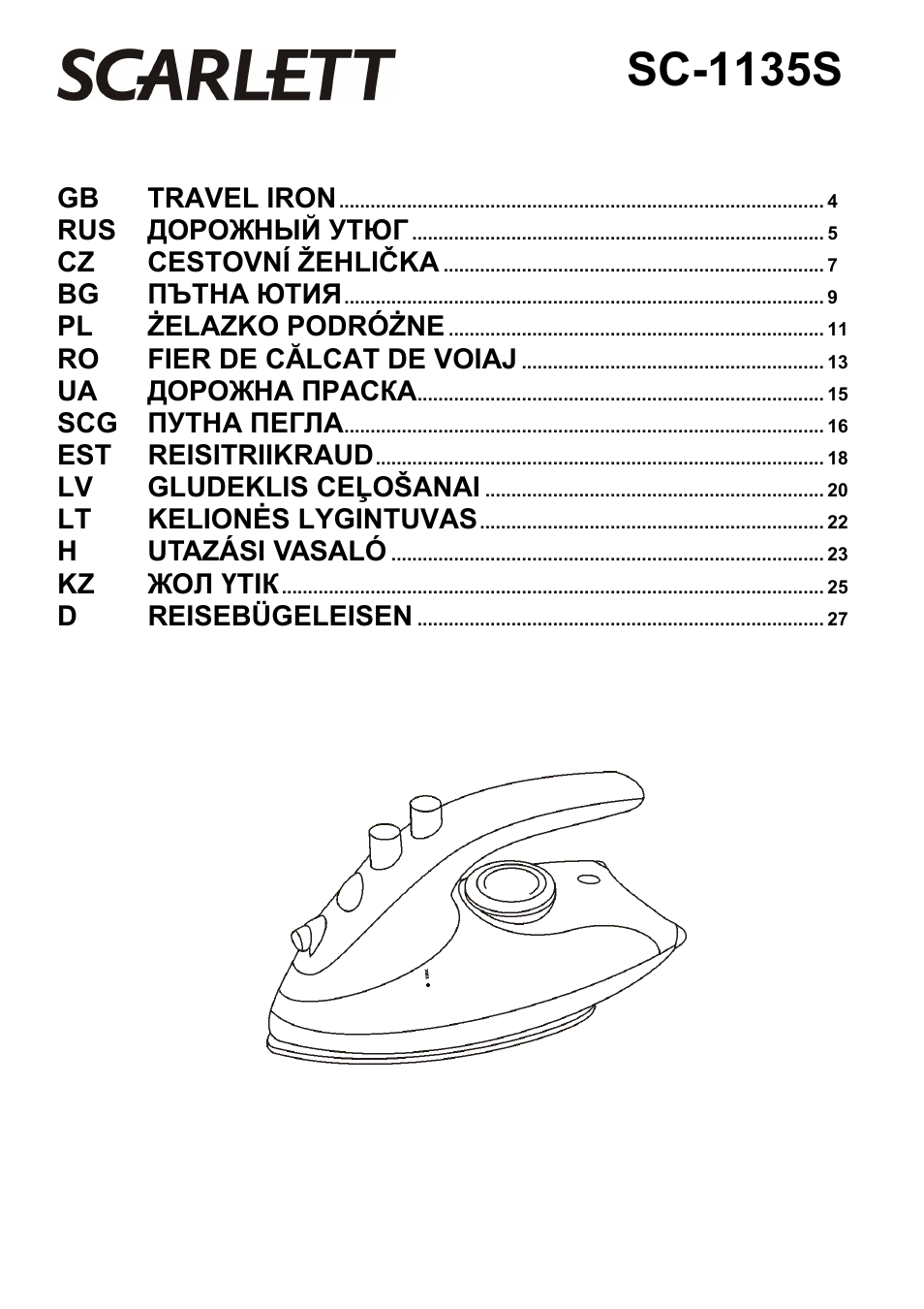 Scarlett SC-1135S User Manual | 29 pages