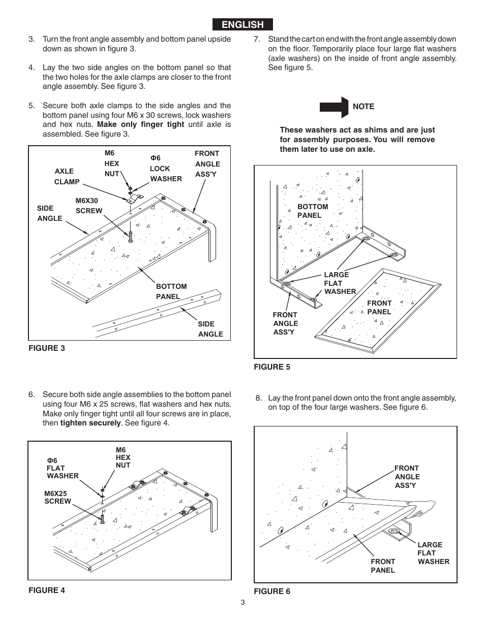 English | Agri-Fab 14 cu. ft. Farm/Yard Cart 45-01773 User Manual | Page 3 / 12