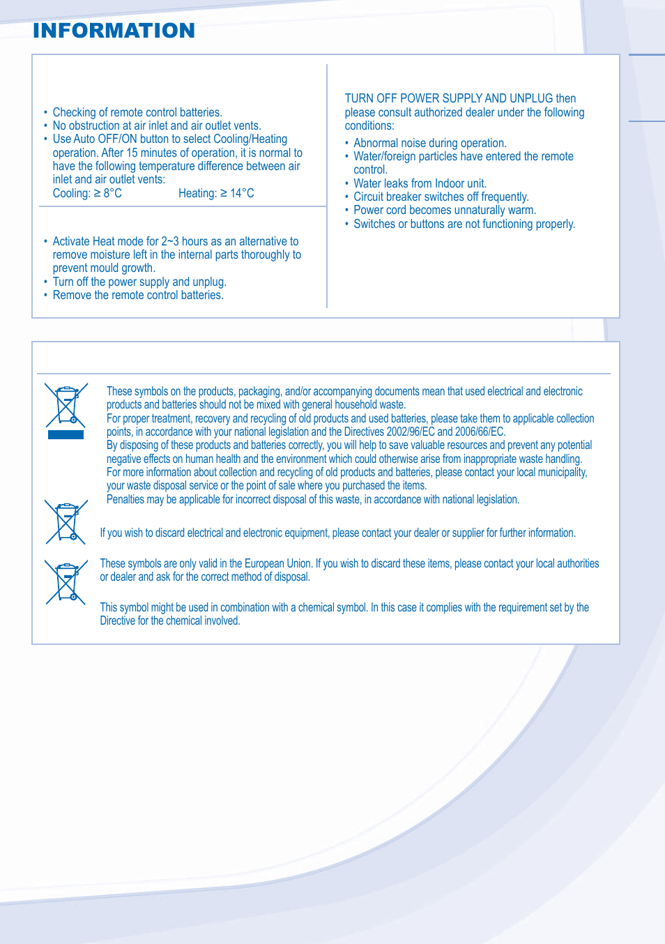 Information | Panasonic CSXE15NKE3 User Manual | Page 11 / 52
