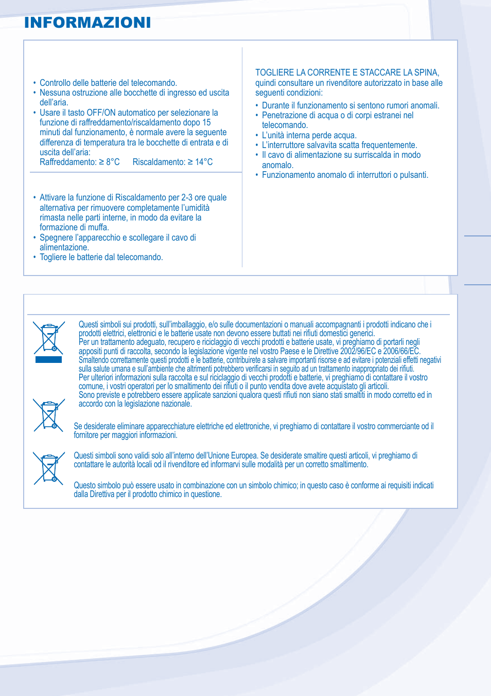 Informazioni | Panasonic CSXE15NKE3 User Manual | Page 43 / 52