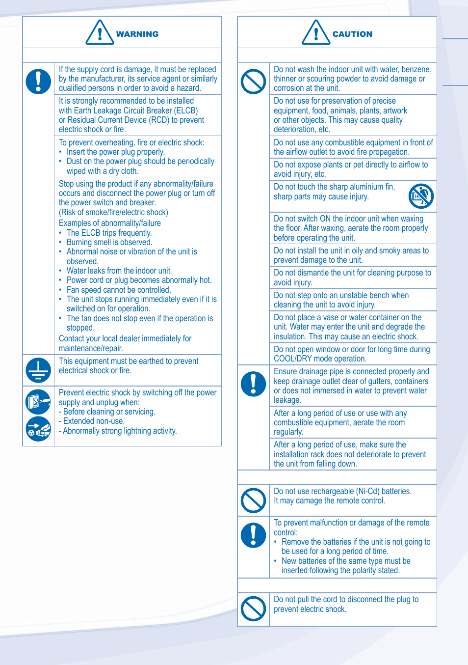 Panasonic CSXE15NKE3 User Manual | Page 5 / 52