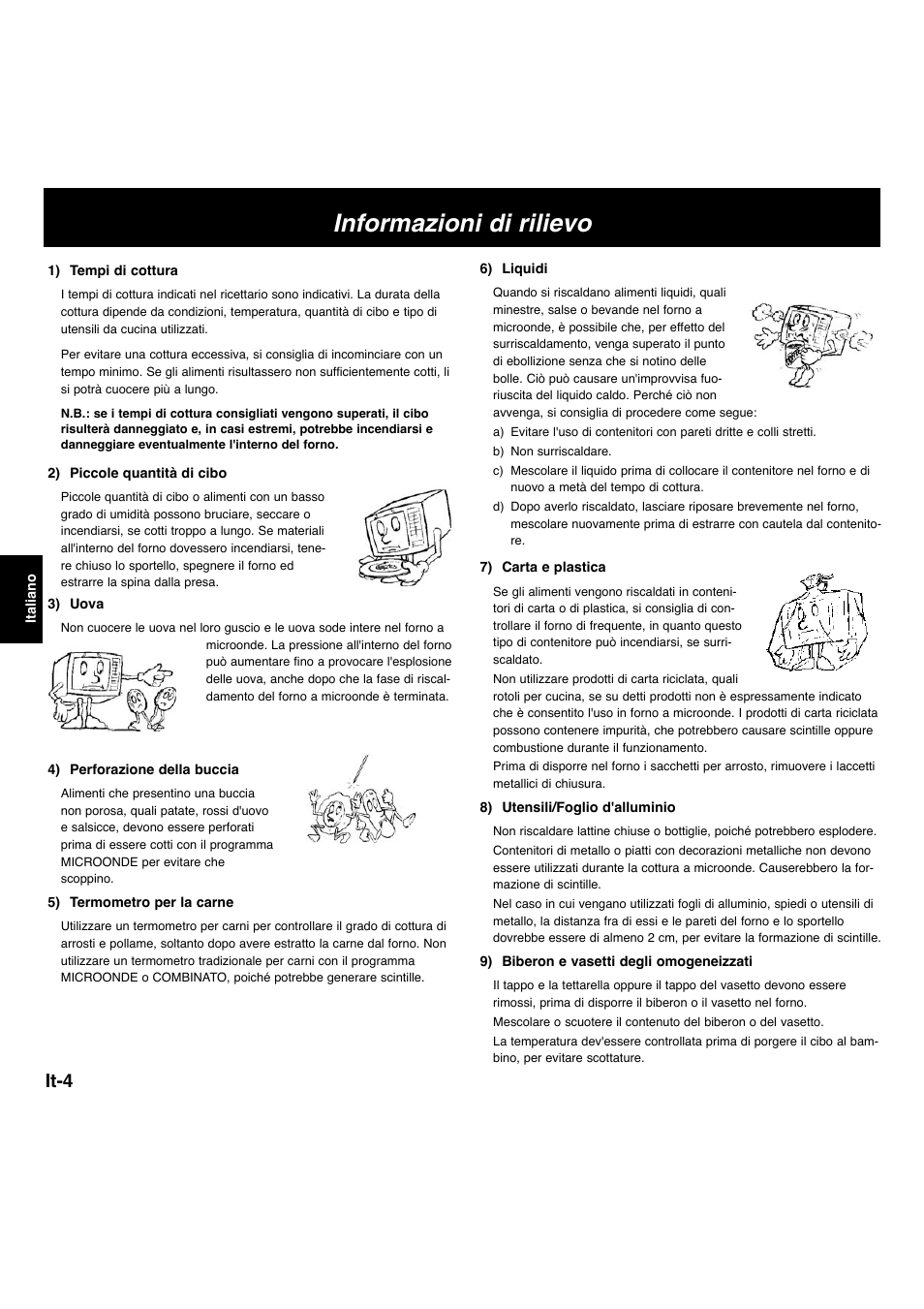 Informazioni di rilievo, It-4 | Panasonic NNL534MBWPG User Manual | Page 117 / 189