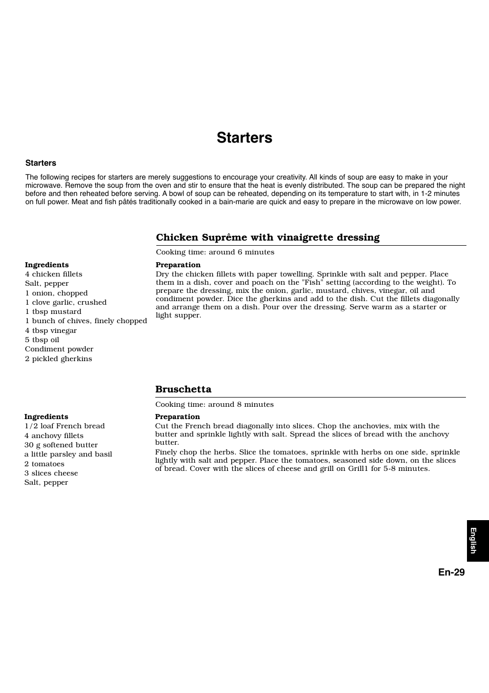 Starters | Panasonic NNL534MBWPG User Manual | Page 161 / 189