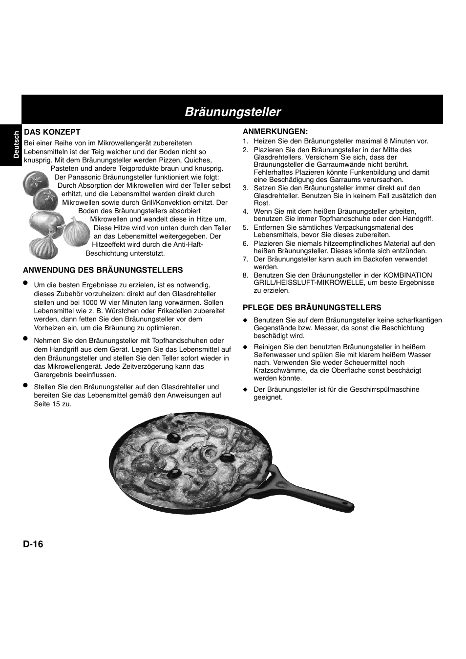 Bräunungsteller, D-16 | Panasonic NNL534MBWPG User Manual | Page 17 / 189