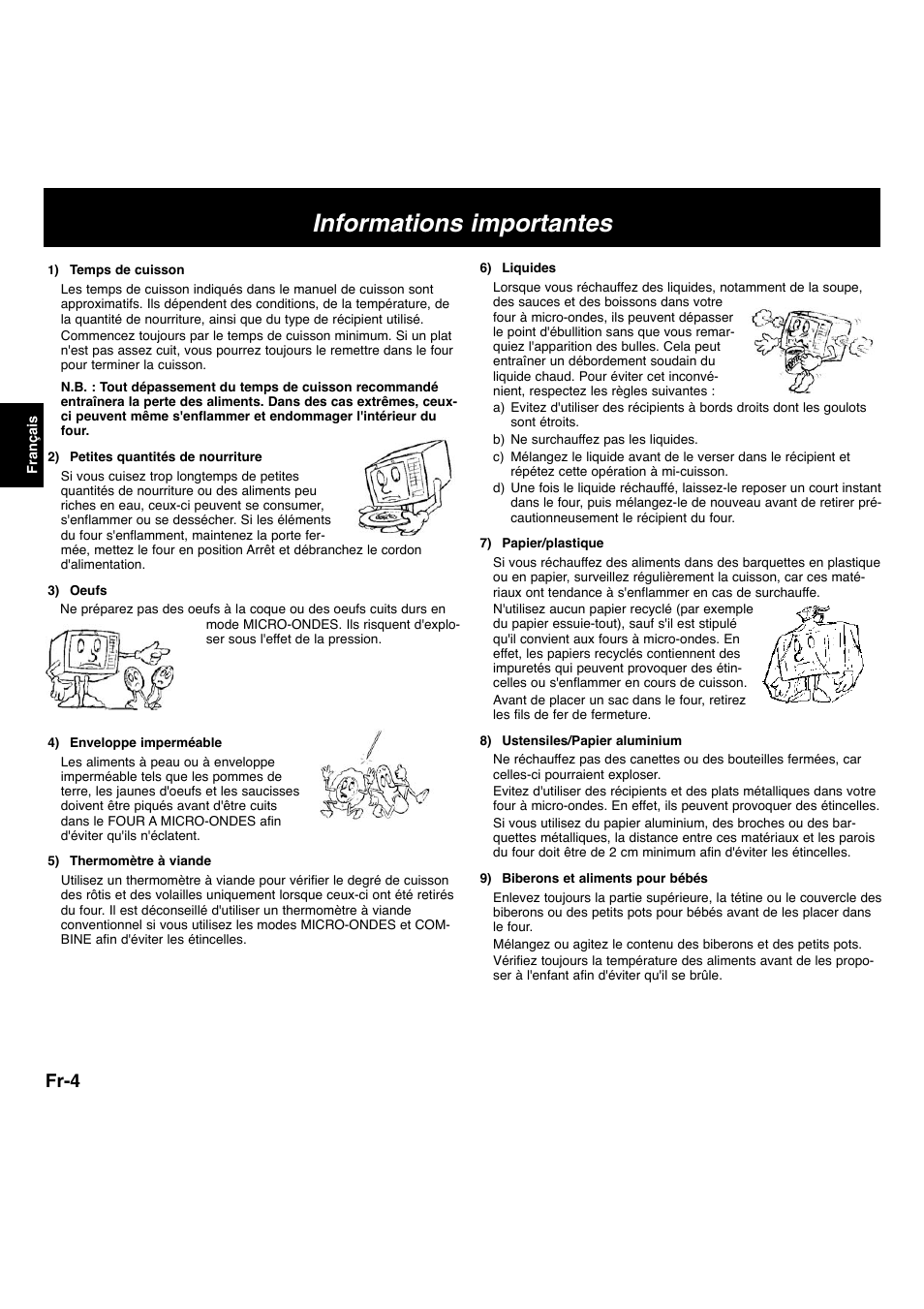 Informations importantes, Fr-4 | Panasonic NNL534MBWPG User Manual | Page 61 / 189