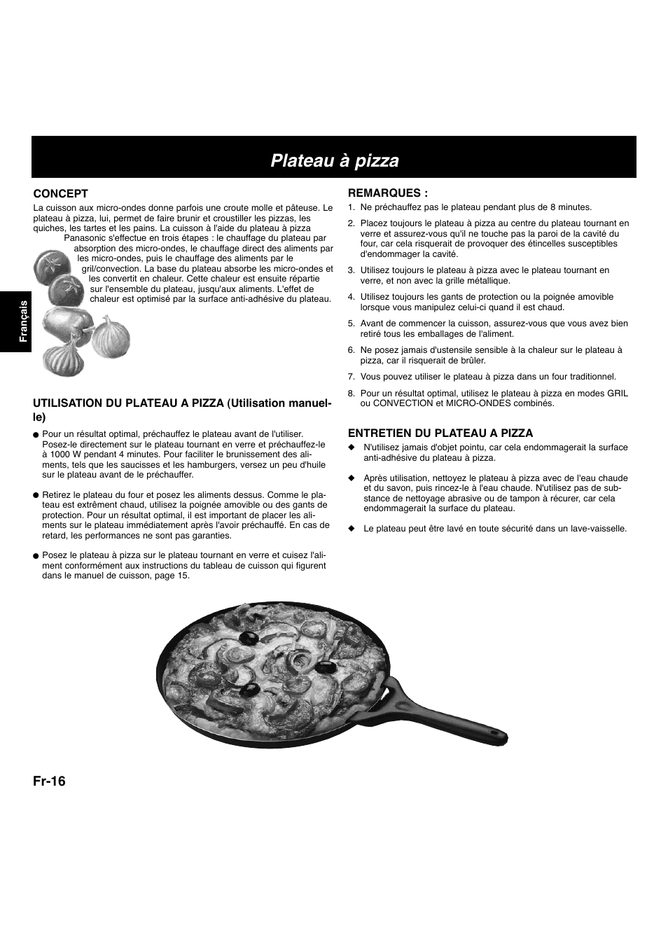 Plateau à pizza, Fr-16 | Panasonic NNL534MBWPG User Manual | Page 73 / 189