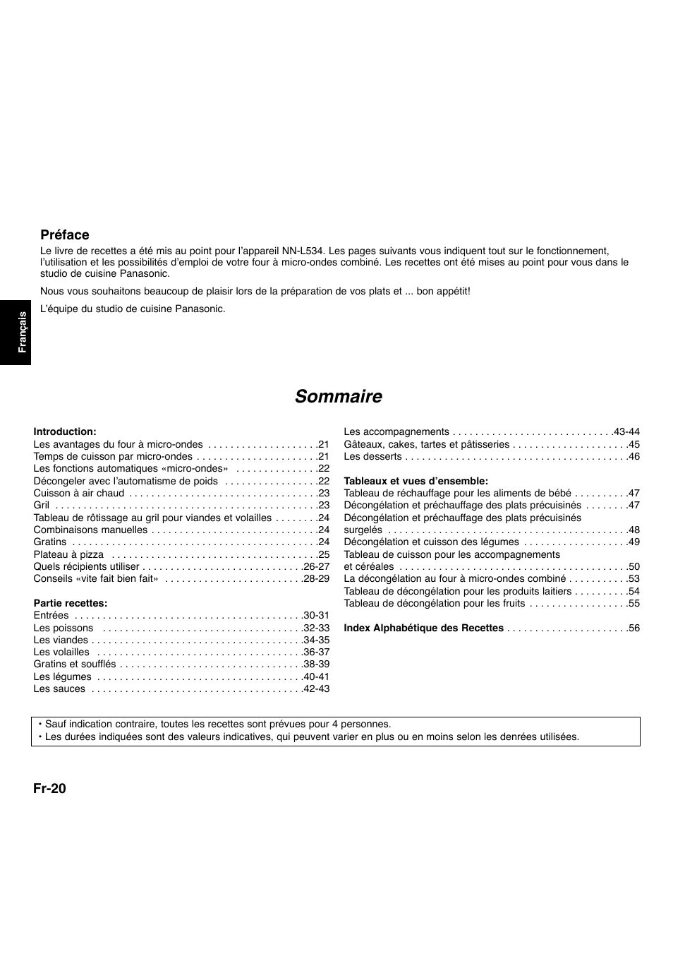 Sommaire | Panasonic NNL534MBWPG User Manual | Page 77 / 189