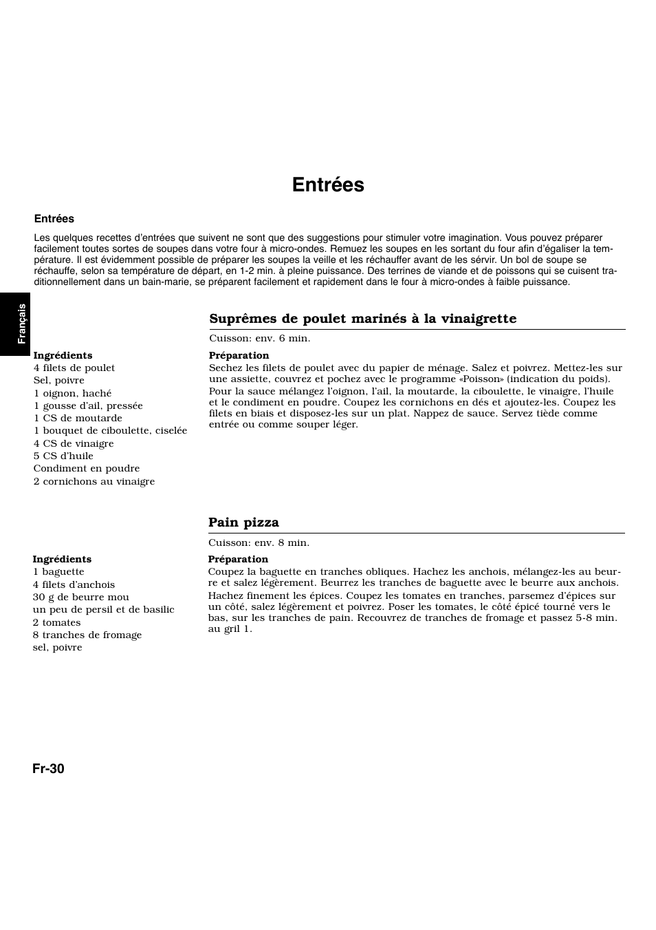 Entrées | Panasonic NNL534MBWPG User Manual | Page 87 / 189