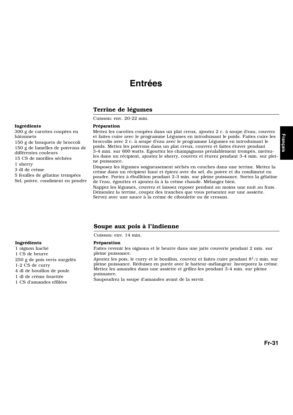 Entrées | Panasonic NNL534MBWPG User Manual | Page 88 / 189