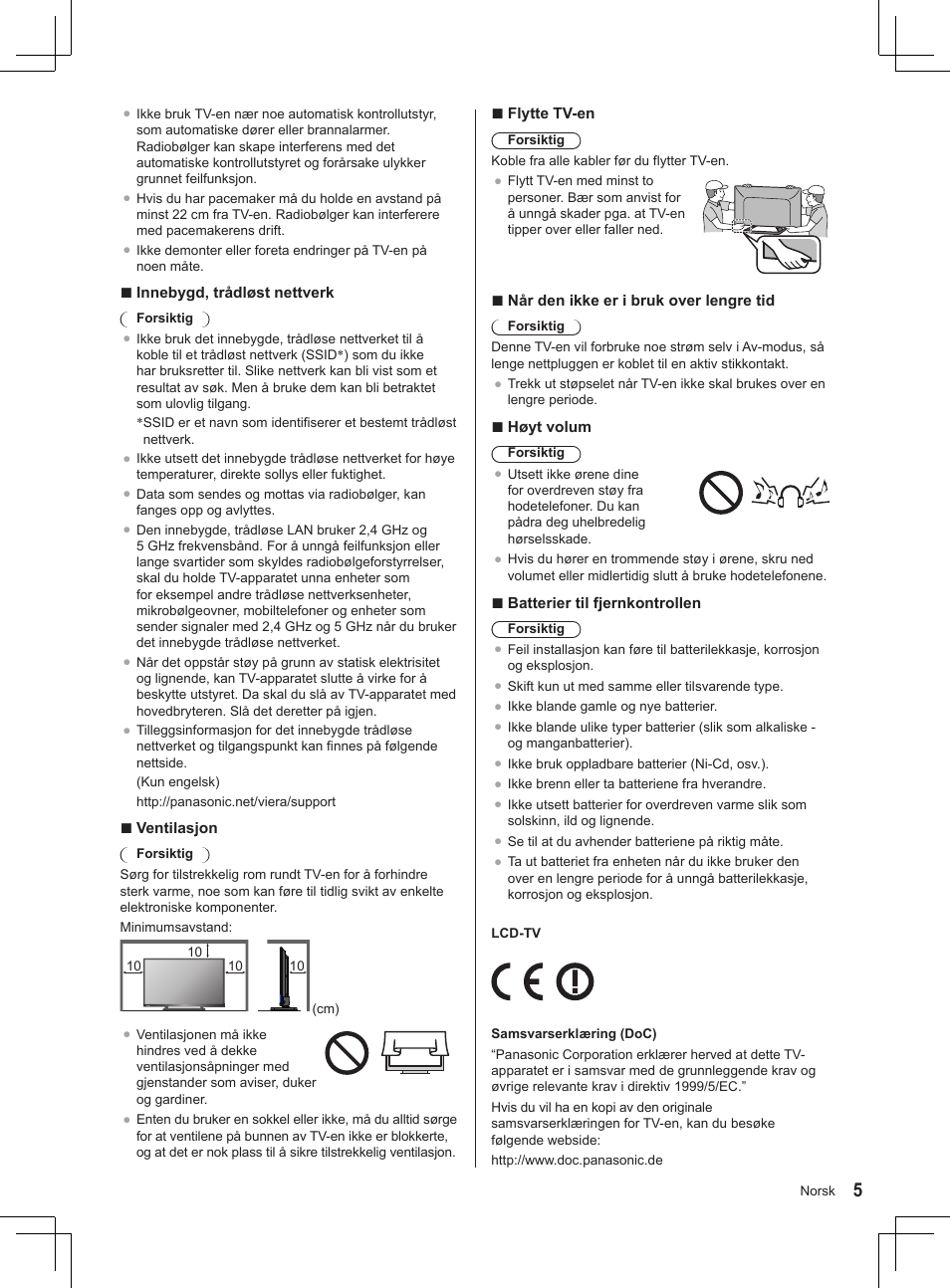 Panasonic TX32AS500Y User Manual | Page 105 / 140
