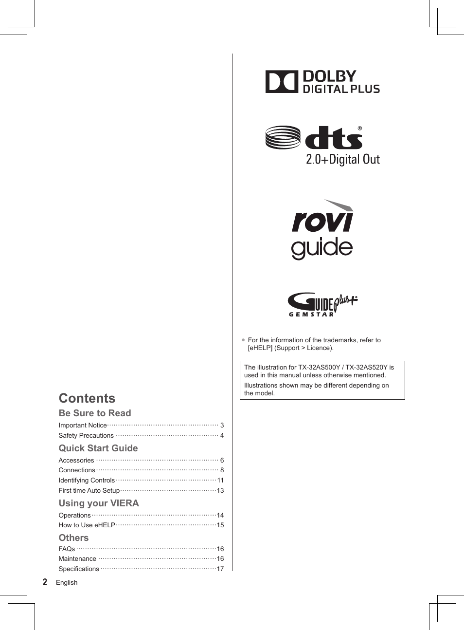 Panasonic TX32AS500Y User Manual | Page 42 / 140