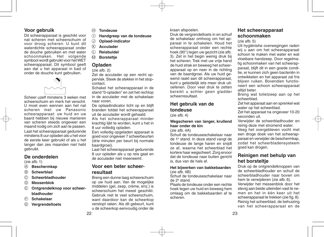 Panasonic ES3042 User Manual | Page 12 / 38