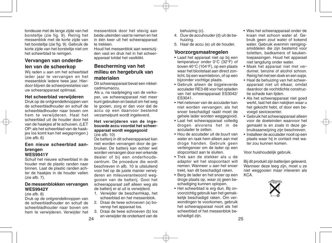 Panasonic ES3042 User Manual | Page 13 / 38