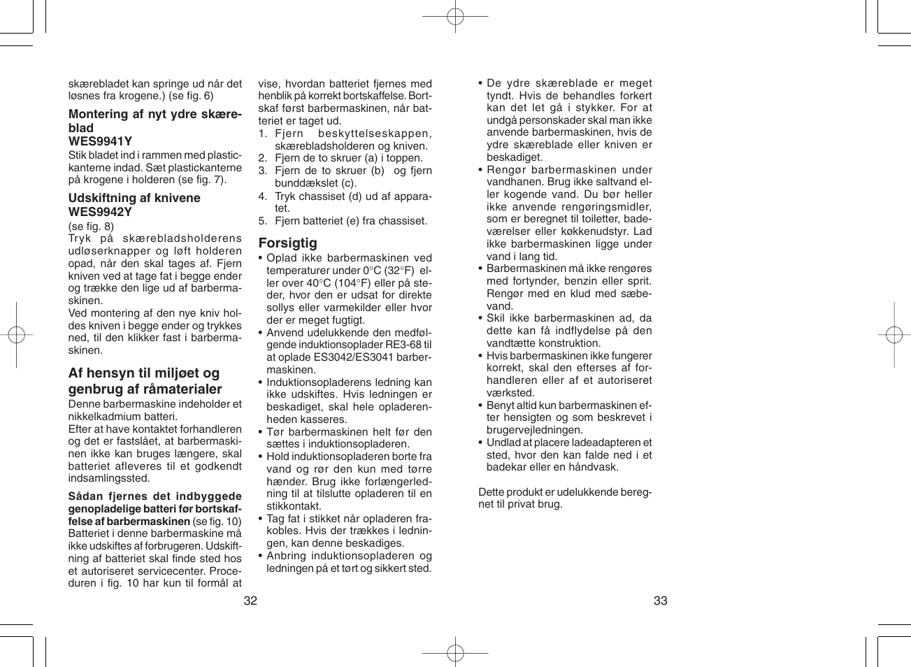 Panasonic ES3042 User Manual | Page 17 / 38