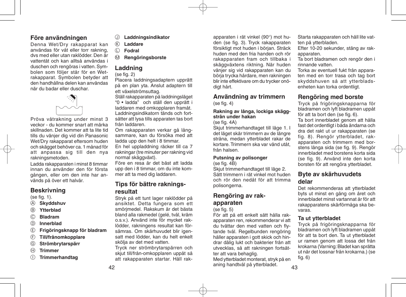 Panasonic ES3042 User Manual | Page 22 / 38