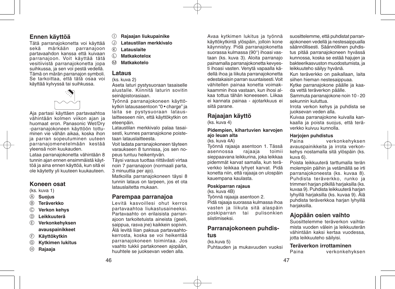 Panasonic ES3042 User Manual | Page 24 / 38