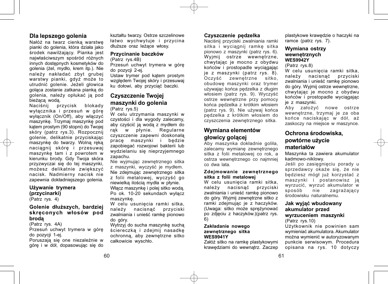 Panasonic ES3042 User Manual | Page 31 / 38