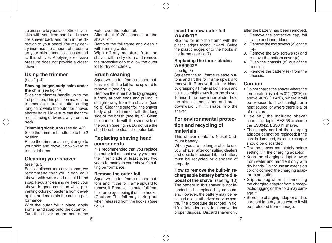 Panasonic ES3042 User Manual | Page 4 / 38