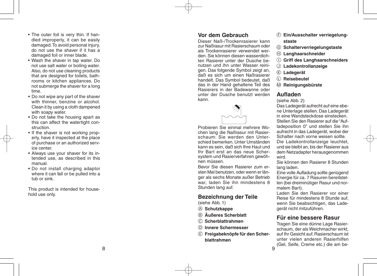 Panasonic ES3042 User Manual | Page 5 / 38