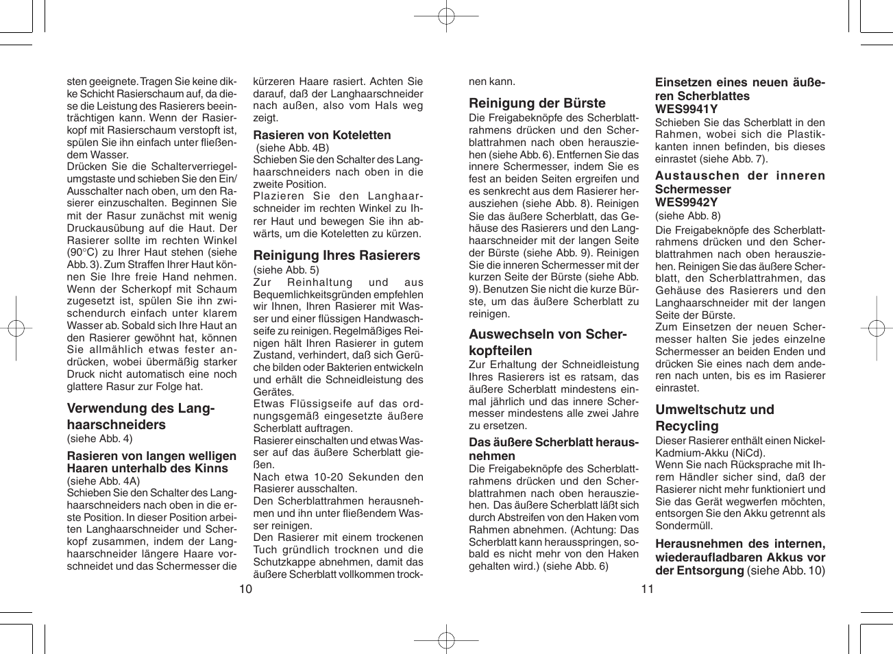 Panasonic ES3042 User Manual | Page 6 / 38