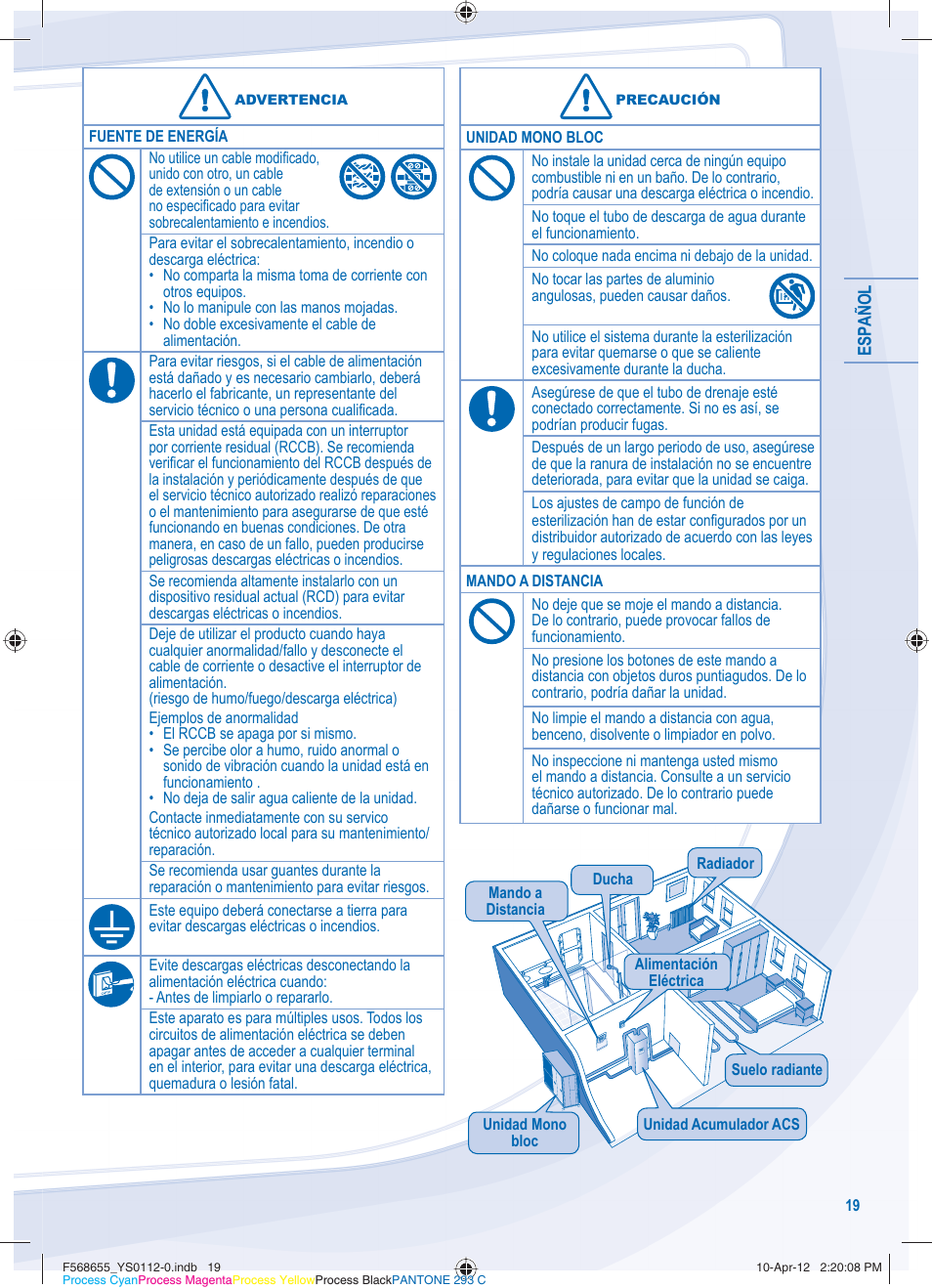 Panasonic WHMXF12D9E8 User Manual | Page 19 / 76