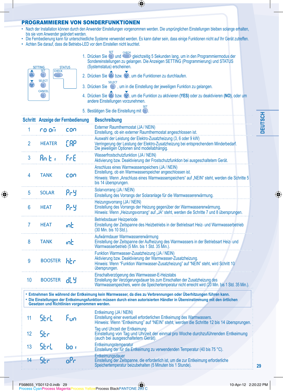 Panasonic WHMXF12D9E8 User Manual | Page 29 / 76