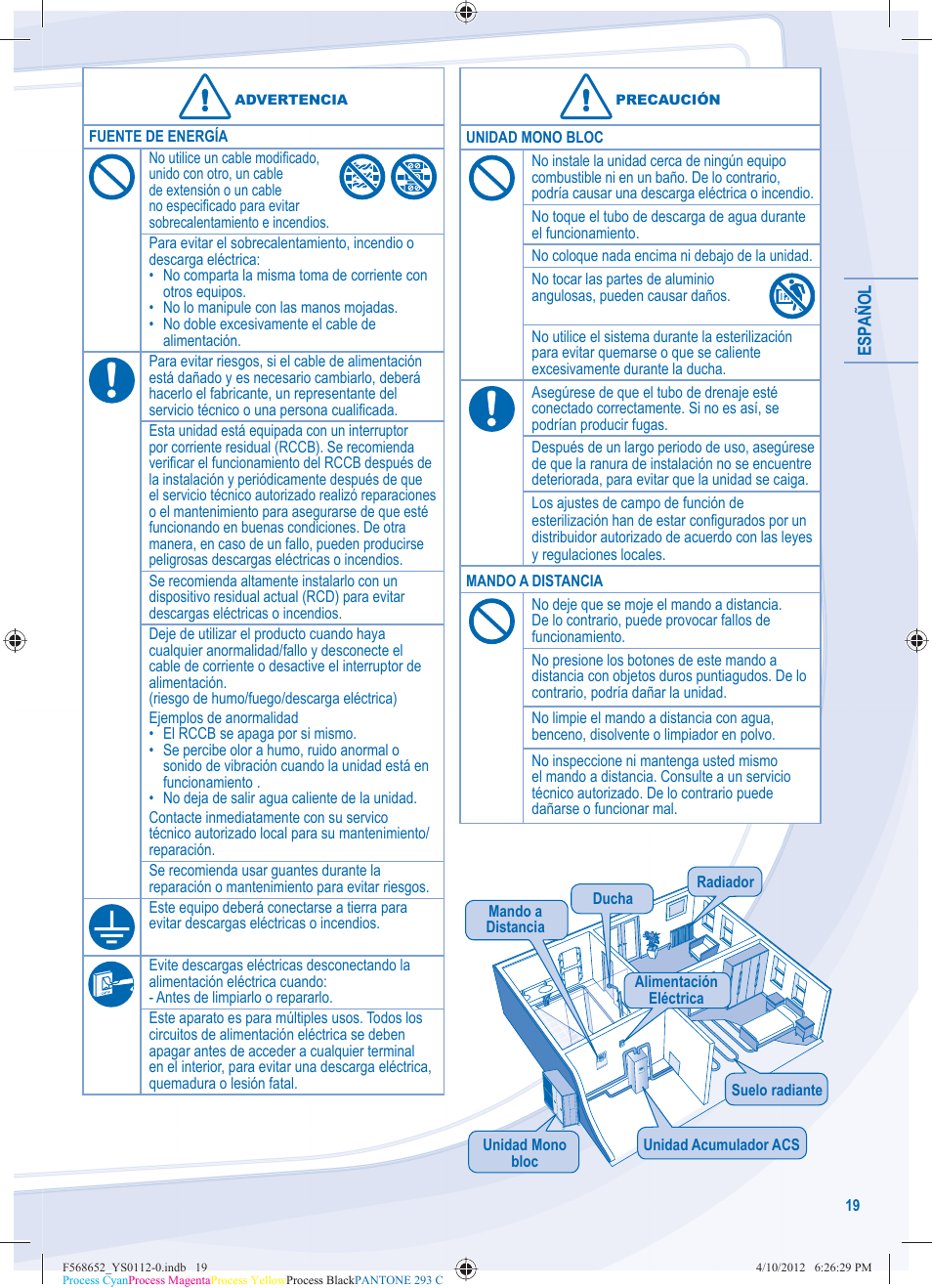 Panasonic WHMDF09C3E8 User Manual | Page 19 / 76