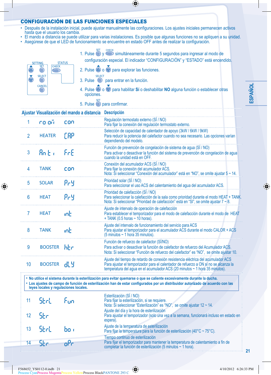 Panasonic WHMDF09C3E8 User Manual | Page 21 / 76