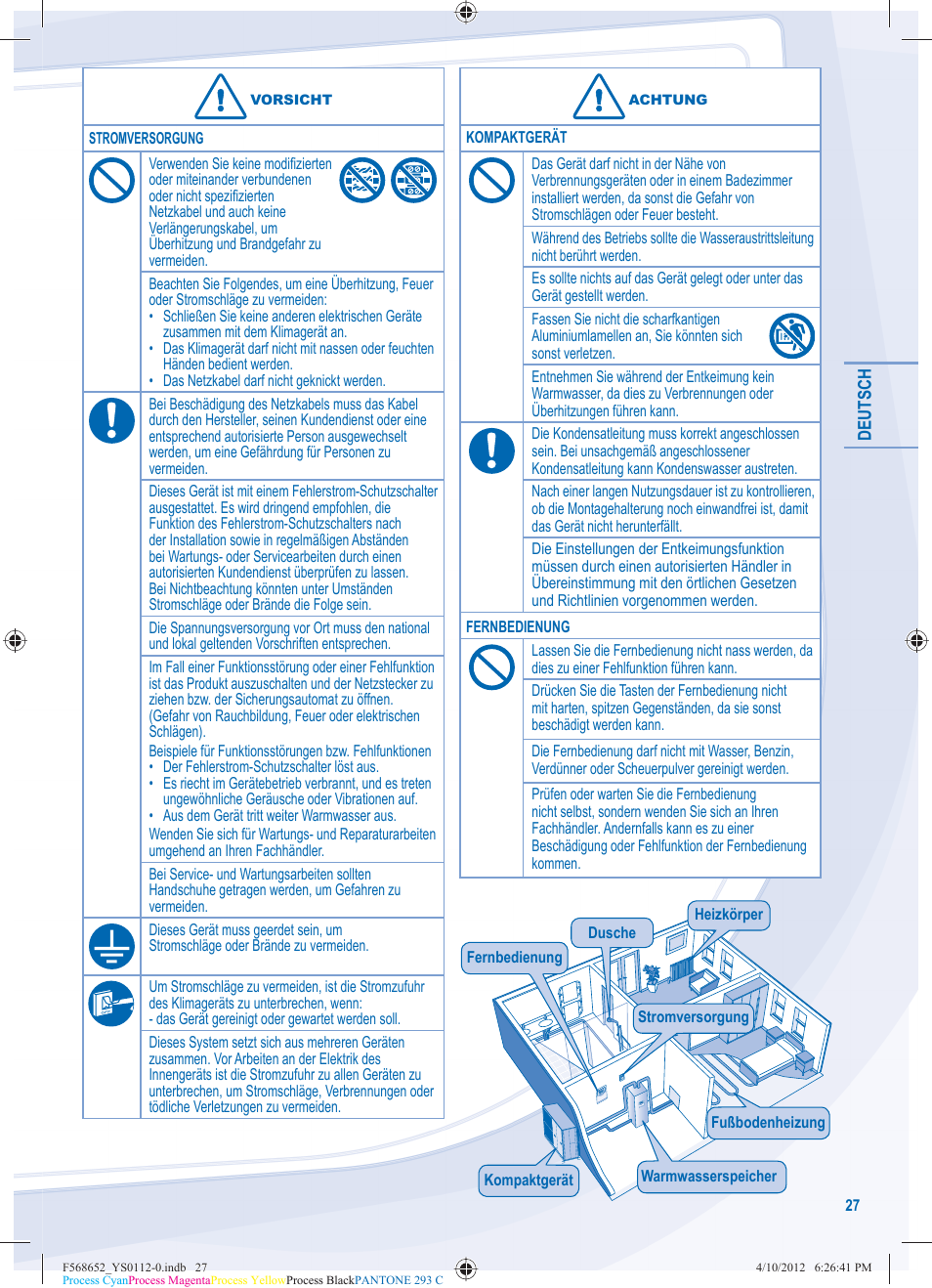 Panasonic WHMDF09C3E8 User Manual | Page 27 / 76