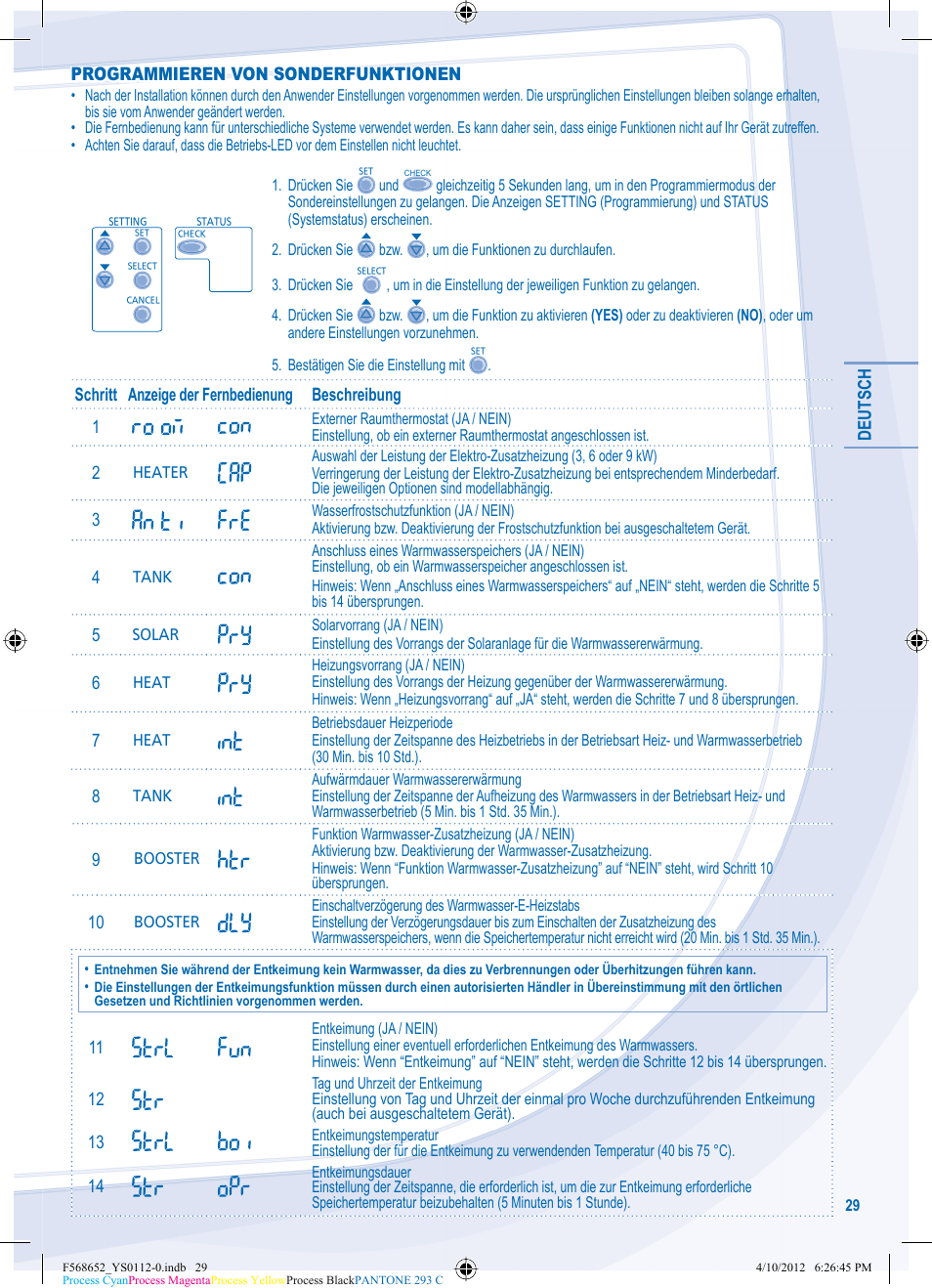 Panasonic WHMDF09C3E8 User Manual | Page 29 / 76