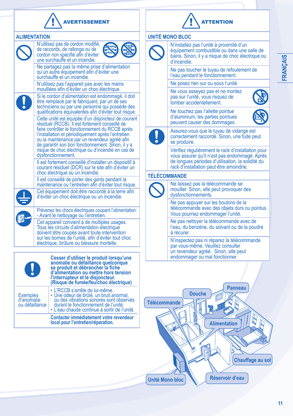 Panasonic WHMDF16C6E5 User Manual | Page 11 / 76