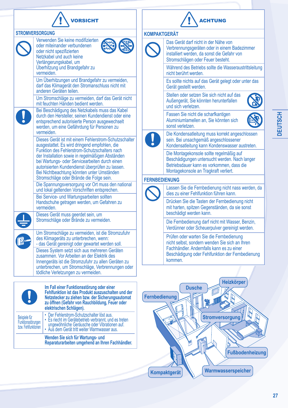 Panasonic WHMDF16C6E5 User Manual | Page 27 / 76