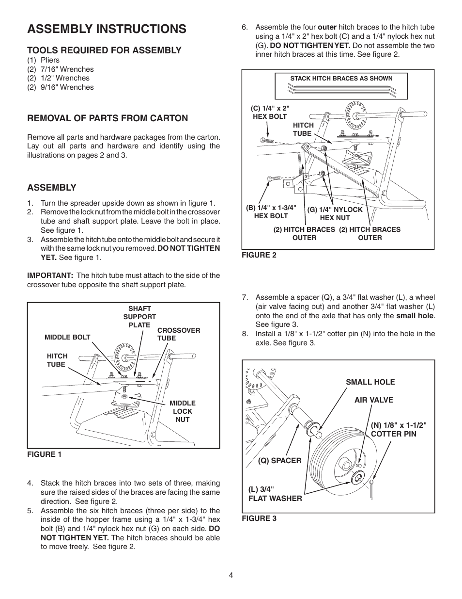 Assembly instructions | Agri-Fab 45-03641 User Manual | Page 4 / 12