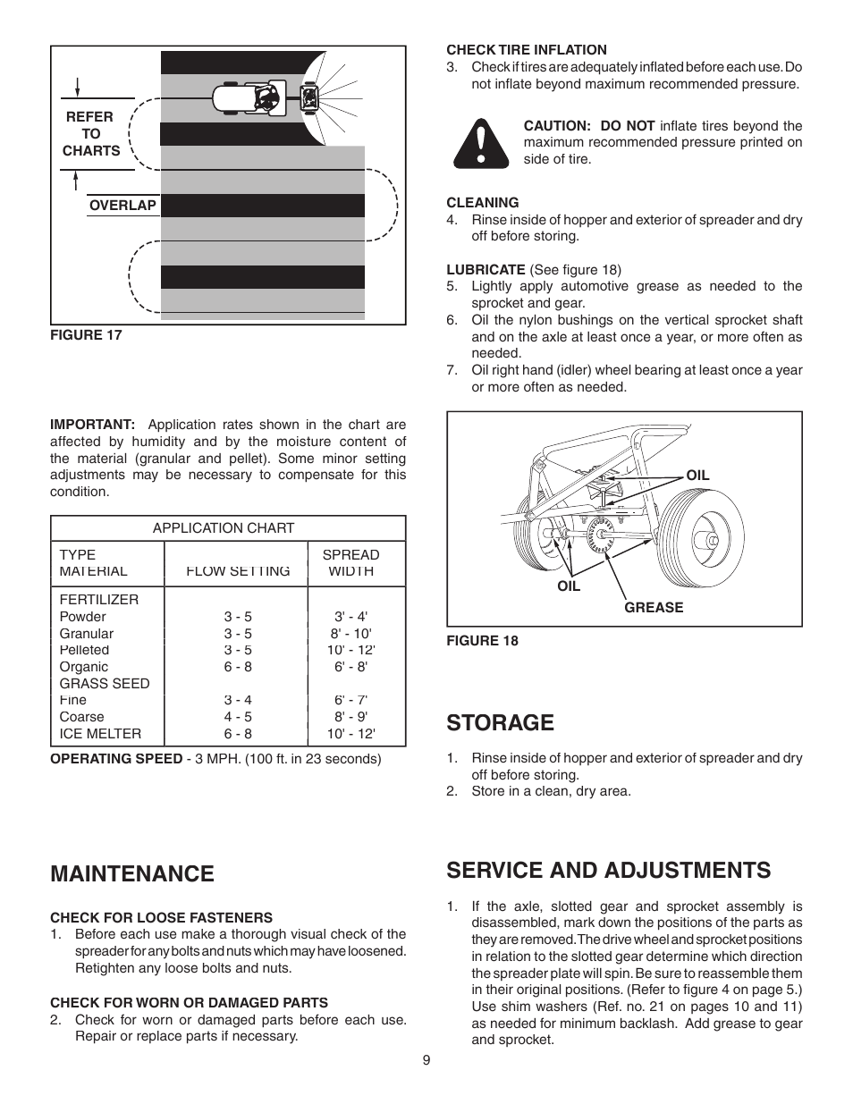 Maintenance, Storage, Service and adjustments | Agri-Fab 45-03641 User Manual | Page 9 / 12
