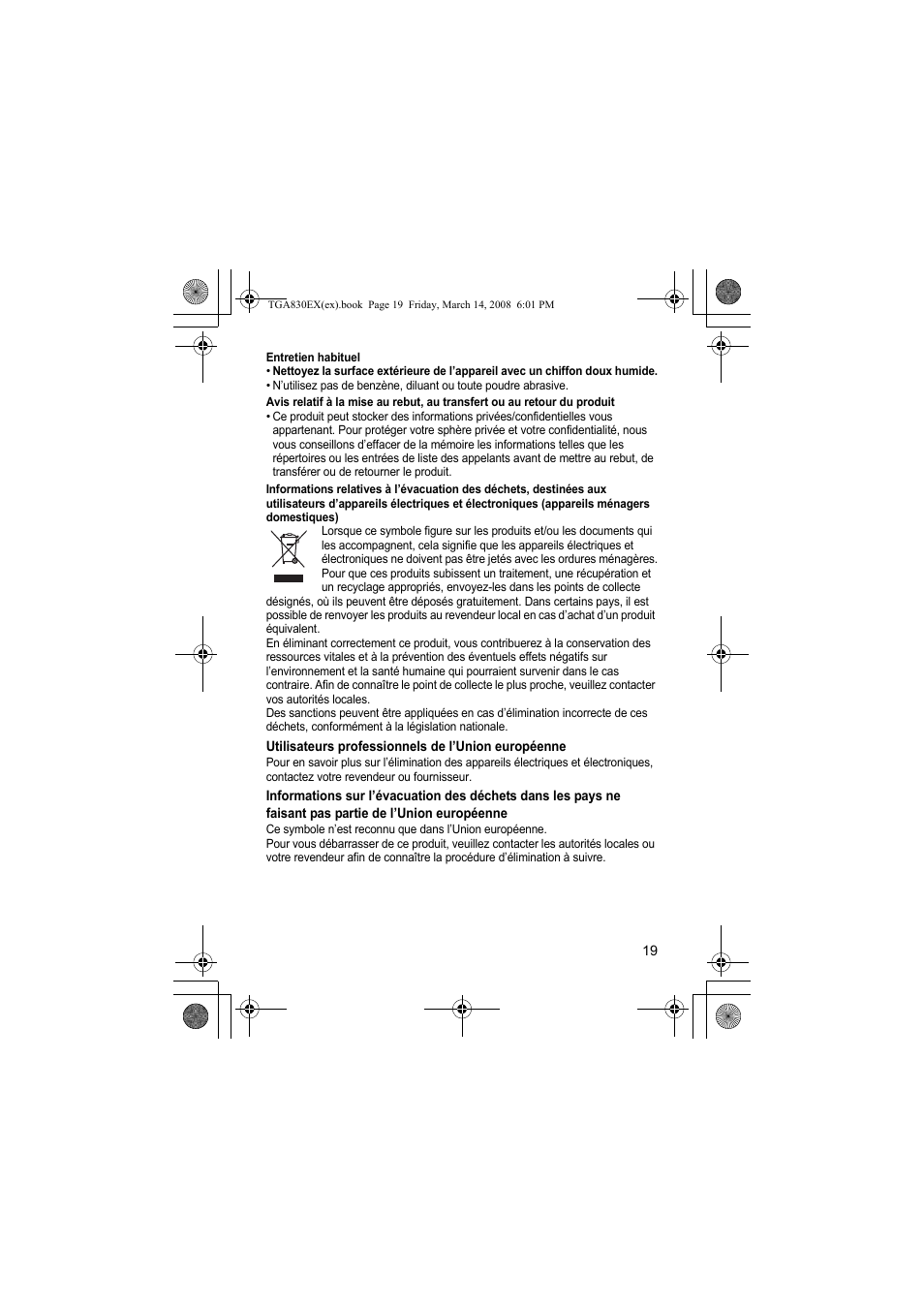 Panasonic KXTGA830EX User Manual | Page 19 / 80
