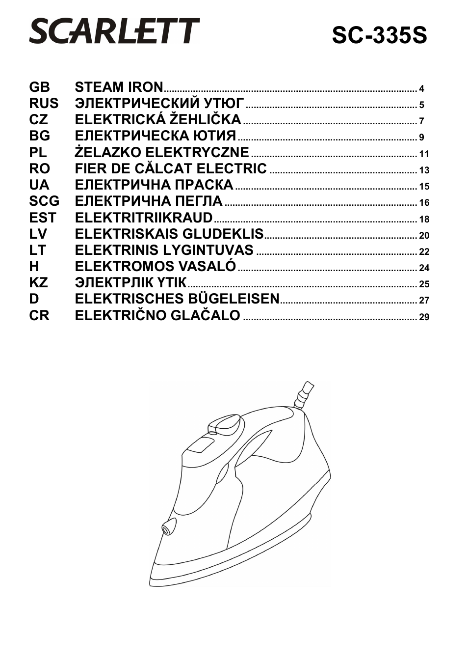 Scarlett SC-335S User Manual | 31 pages