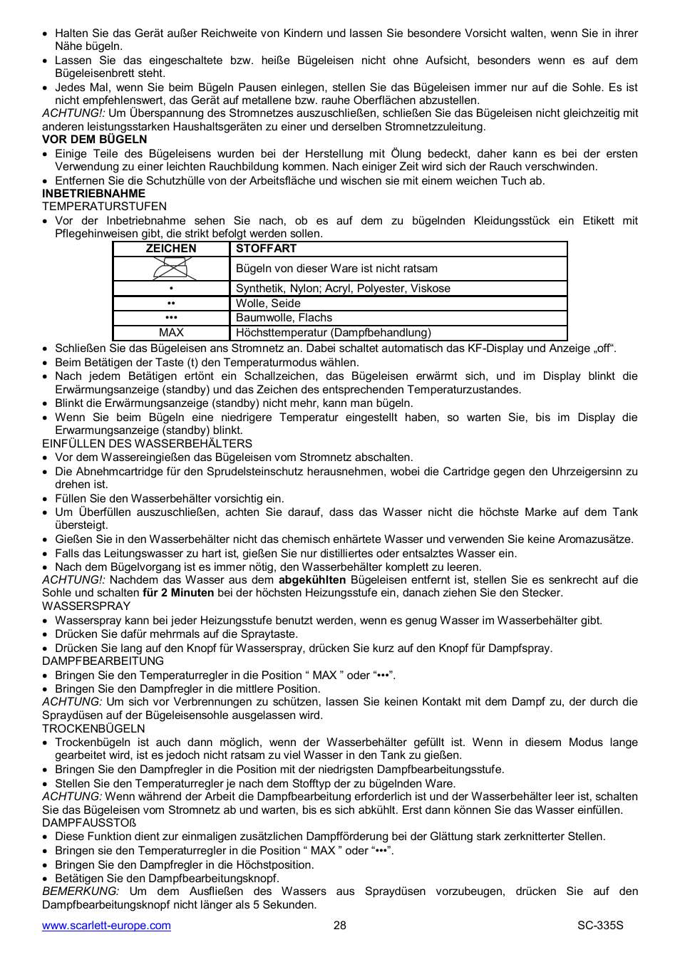 Scarlett SC-335S User Manual | Page 28 / 31