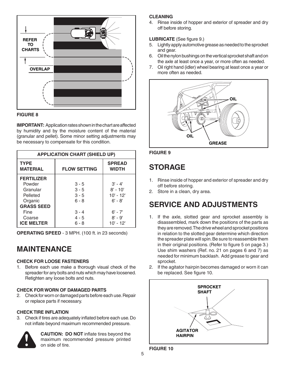 Maintenance, Storage, Service and adjustments | Agri-Fab 45-02153-131 User Manual | Page 5 / 8