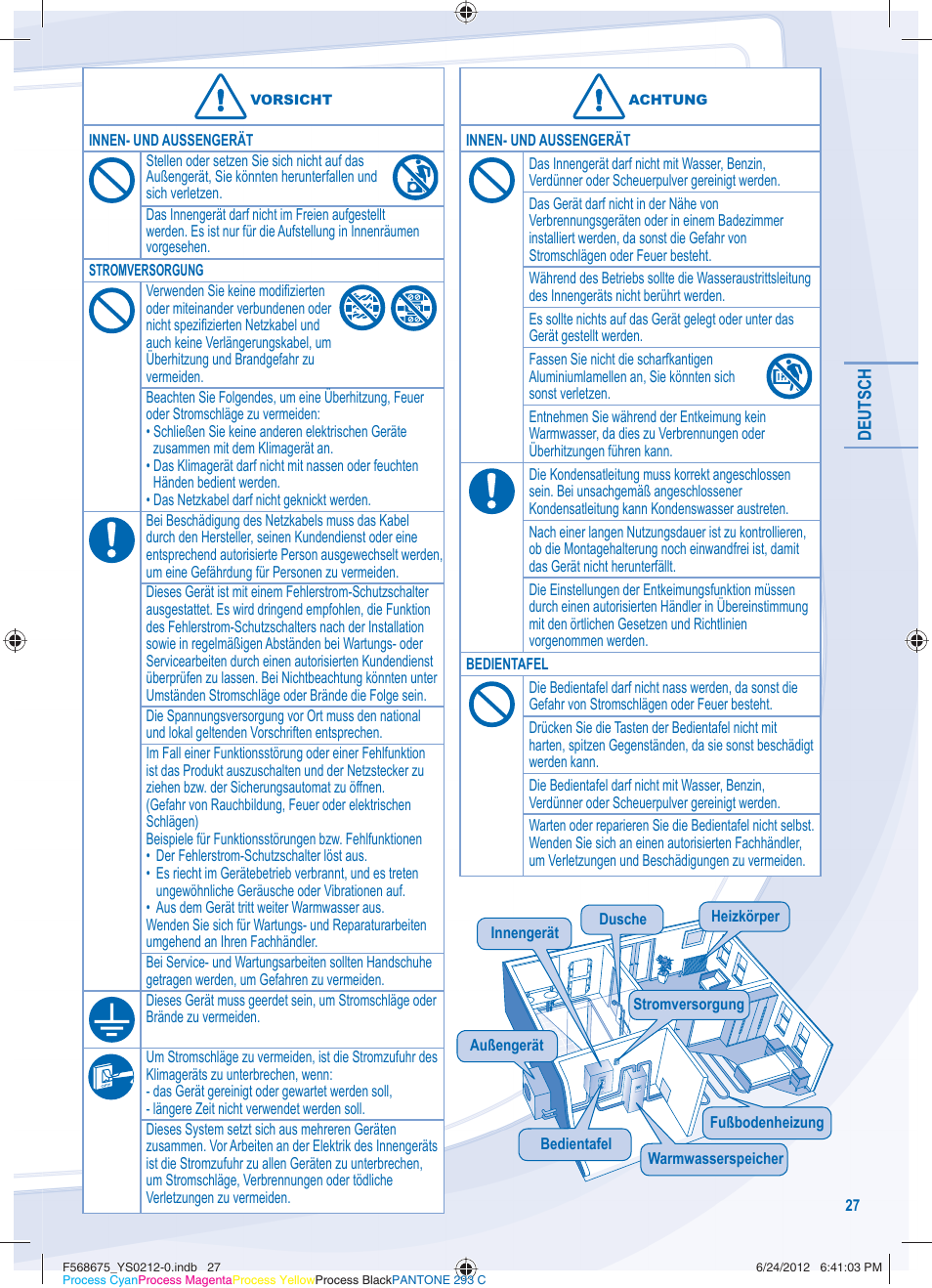 Panasonic WHUH12DE8 User Manual | Page 27 / 76