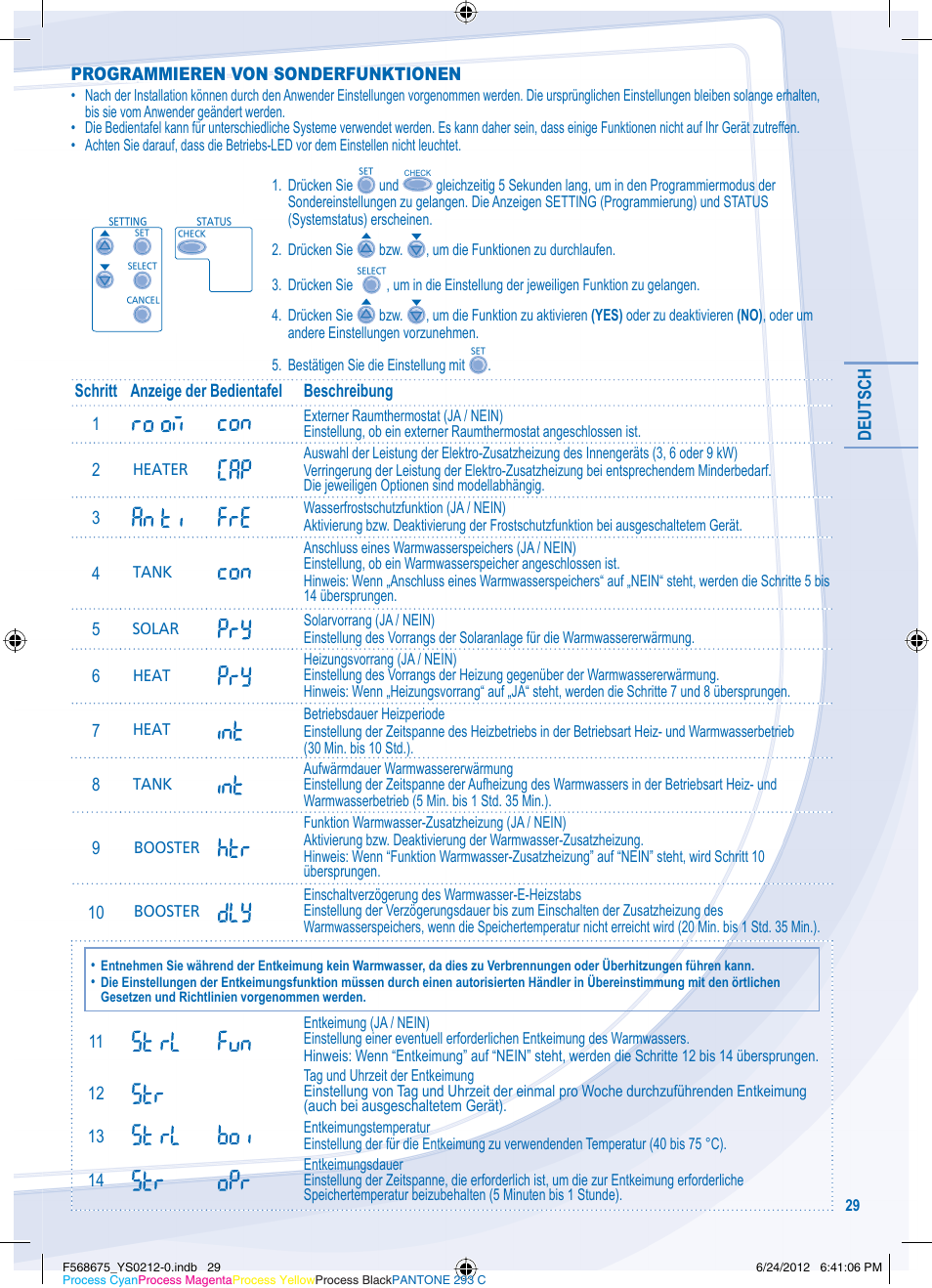 Panasonic WHUH12DE8 User Manual | Page 29 / 76