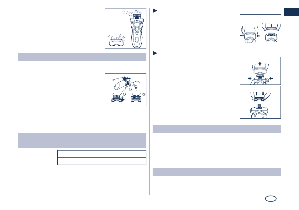 Cleaning with the brush, Replacement parts, Removing the built-in rechargeable batteries | Panasonic ES7101 User Manual | Page 7 / 102