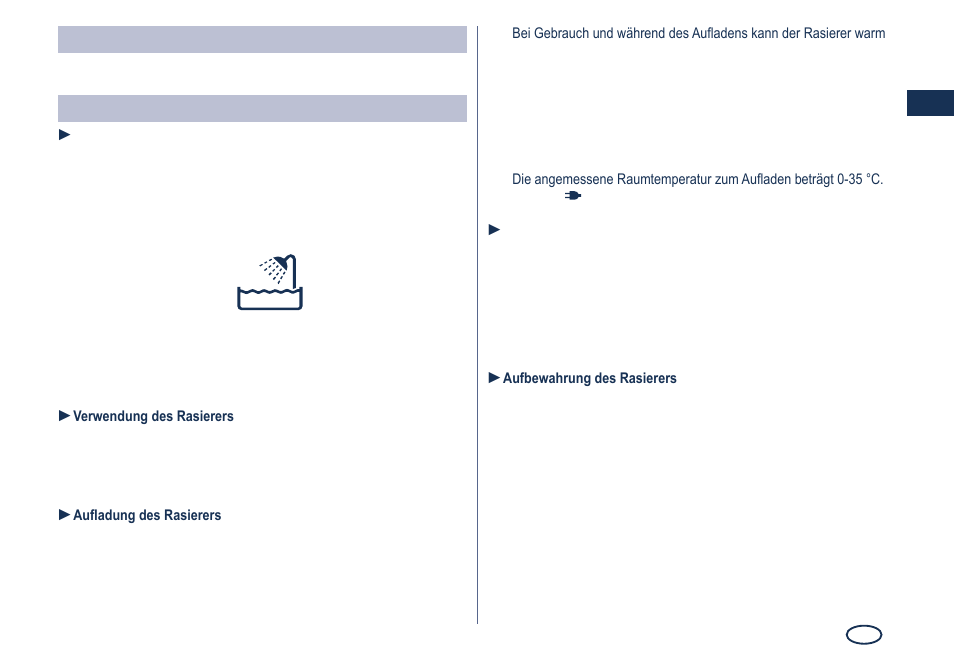 Warnung, Wichtig | Panasonic ES7101 User Manual | Page 9 / 102