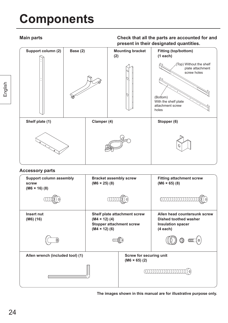 Components | Panasonic TYST65PF1 User Manual | Page 24 / 96
