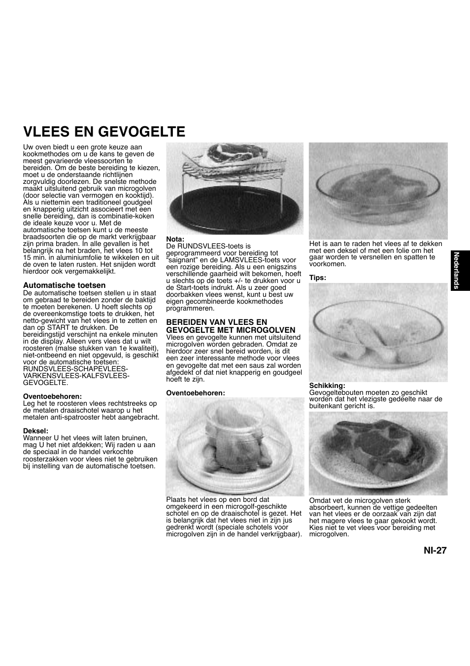 Vlees en gevogelte, Ni-27 | Panasonic NNA734MBEPG User Manual | Page 118 / 276