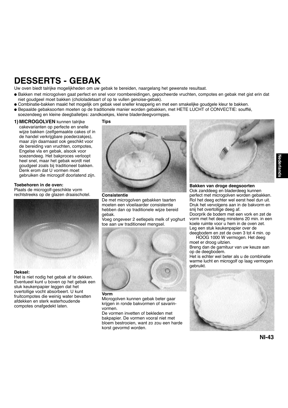 Desserts - gebak, Ni-43 | Panasonic NNA734MBEPG User Manual | Page 134 / 276